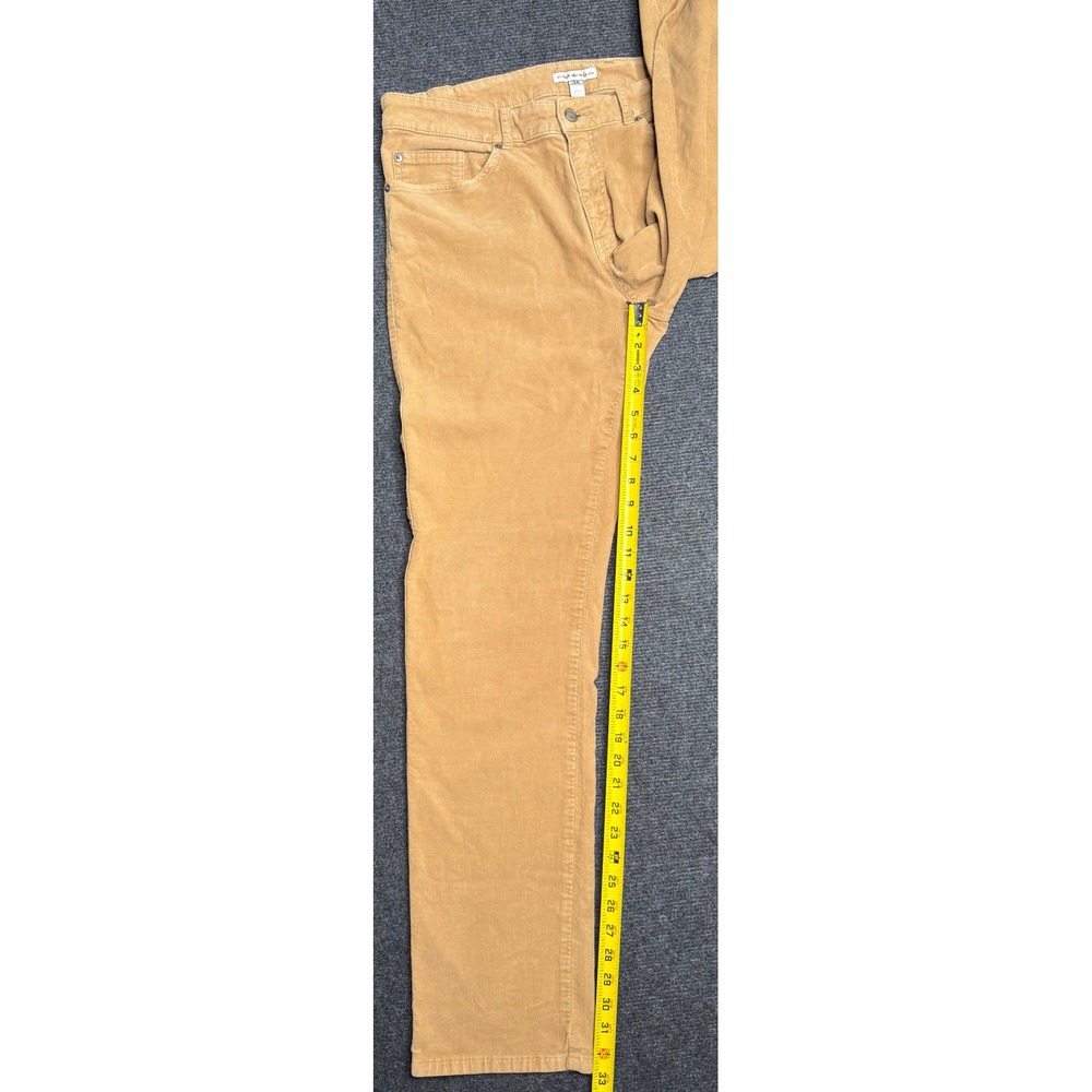 Peter Millar Mens Corduroy Pants Tan Khaki Straight Leg Size 34 x 31 Golf - Picture 5 of 6